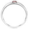 Pompeii3 Mens Brushed Pink Diamond Lab Created Wedding Brushed Anniversary Ring White Gold - 3 of 4