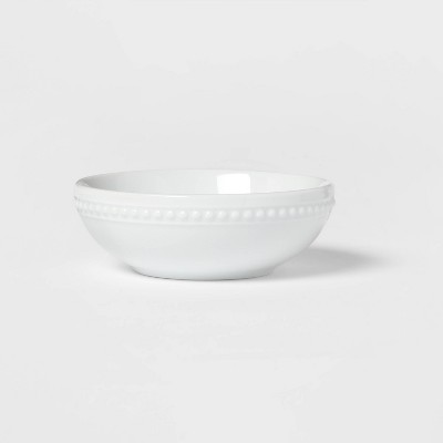 5oz Porcelain Beaded Dip Bowl White - Threshold™