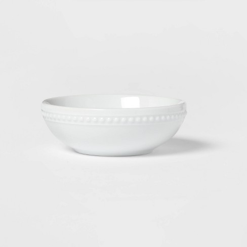 5oz Porcelain Beaded Dip Bowl White - Threshold™ - image 1 of 3