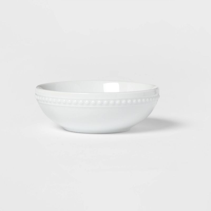 5oz Porcelain Beaded Dip Bowl White - Threshold&#8482;, 1 of 11
