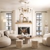 Aged Oak Wall Mounted Wood Floating Fireplace Shelves, Cap-Shelf Mantel - 3 of 4