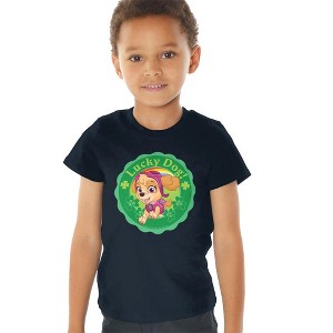 Paw Patrol St. Patrick'S Day Lucky Dog Toddler T-Shirt Navy - 1 of 4
