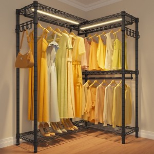 VIPEK L4 Garment Rack L Shaped Clothes Rack, Freestanding Portable Wardrobe Closet Heavy Duty Clothing Rack, Max Load 750LBS - 1 of 4