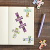 Juvale 24 Pack Christian Magnetic Bookmarks, Floral Cross Bookmarks, Religious Magnet Book Page Markers (12 Designs) - 3 of 4