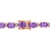 EVERLY JEWELRY | Rose Plated Sterling Silver 14.6 CT TGW Amethyst White Sapphire Bracelet, 7.25-inch - 4 of 4