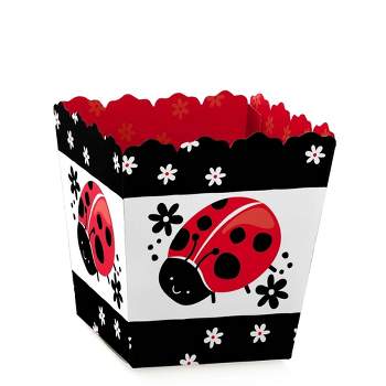 Big Dot of Happiness Happy Little Ladybug - Party Mini Favor Boxes - Baby Shower or Birthday Party Treat Candy Boxes - Set of 12