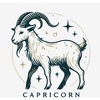 Capricorn Zodiac Sign Adult Crew Neck Long Sleeve Tee - 2 of 2