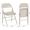 Acekool Grey All-Steel Folding Chairs, Heavy Duty Metal Frame, Holds Up to 350 lbs, Portable for Home or Events - 2 of 4