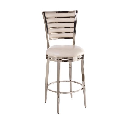 30" Rouen Swivel Barstool Metal/Off White - Hillsdale Furniture