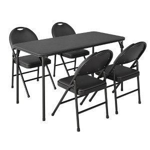 Folding Card Table and Chair Set of 5,Portable Padded Folding Table and Chairs for Picnic, Event, Training,Indoor and Outdoor - 1 of 4