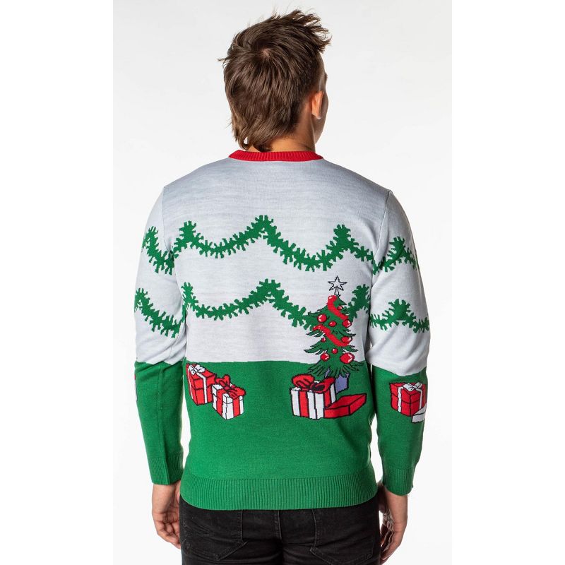 Tom And Jerry Men's Surprise Christmas Present Ugly Sweater Knit Pullover, 2 of 8