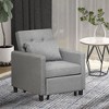 NicBex Convertible Sleeper Chair,3-in-1 Multi-Functional Folding Sofa Bed,Modern Couches with  Adjustable Backrest for Living Room,Dark Gray/Gray - 2 of 4