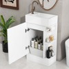 MOEPISY 18.6 inch Bathroom Vanity with Sink, Bathroom Vanity Cabinet with Two-tier Shelf, Left or Right Orientation - 3 of 4