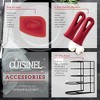 Cuisinel Cast Iron Cookware Set - 9-Pieces Pre-Seasoned Kit: 10"+12" Skillet + Glass Lids + Pizza Pan + Pan Rack Organizer + Handle Covers. - 4 of 4