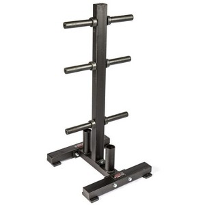 York Barbell Olympic Weight Plate Tree Rack with  Holders for Home Gym 2 to 45 lb Plates Black - 1 of 1