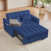TIRAMISUBEST Convertible Velvet Loveseat Sofa Bed, 3-in-1 Adjustable Positions with Tufted Back & Plastic Legs-Perfect for Small Spaces - 3 of 4