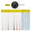 Unique Bargains Fly Tying Slotted Tungsten Round Beads for Variety Jig Hooks 70 Pcs - 2 of 4