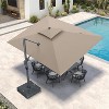 PURPLE LEAF Outdoor Cantilever Umbrella with Base Large Patio Umbrella Windproof Heavy Duty Hanging Offset Umbrella for Garden Outdoor Pool - 2 of 4