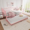 Whizmax Twin Metal Daybed with Trundle, No Box Spring Needed, Steel Frame & Headboard, Space-Saving Sleeper Sofa for Bedroom, Living Room - 3 of 4