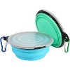 Collapsible Bowl with Cover Lids,2 Pack Dog Travel Bowls Portable Foldable Cat Water Dish Bowl - 2 of 4