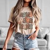 Leopard Mama Floral Retro T-Shirt, White and Natural Trendy Women's Tee with Wildflower Accents| OrnamentallyYou - 4 of 4
