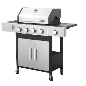 NicBex 4-Burner propane Gas BBQ Grill,46790BTU Output Outdoor Grill with SideBurner&Foldable Side Table,Enameled Cast Iron Cooking Grids - 1 of 4