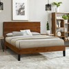 NicBex Modern King Platform Bed Frame with 3-Piece Headboard,Mid-Century Solid Wood Platform Bed Frame,No Box Spring Needed,Easy Assembly,Brown - 2 of 4