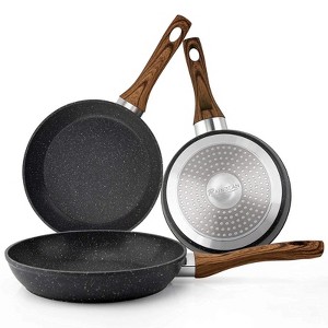 LunaLulinlk Frying Pan Set 3 Piece Non-Stick Frying Pan Cookware - 1 of 4