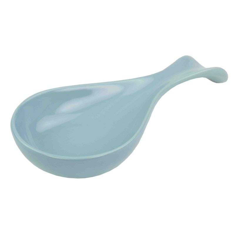 Home Basics Ceramic Spoon Rest, Turquoise, 1 of 6