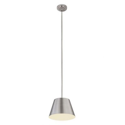 Brushed Nickel Modern Drum Pendant Light with LED