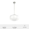 Hunter Fans 16" Saddle Creek Mini Pendant Brushed Nickel Ceiling Light Classic Design with Glass Shade - 3 of 4