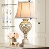 ROTTOGOON 29” Tall Table Lamps Set of 2 for Living Room with Lantern Nightlight,Traditional Bedroom Silver Mercury Glass Lamps for Nightstand, Bedside - 4 of 4