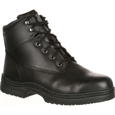 black slip resistant work boots
