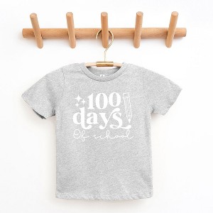 The Juniper Shop 100 Days Of School Pencil Toddler Short Sleeve Tee - 1 of 2