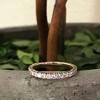 Pompeii3 G/SI .90ct Diamond Eternity Ring 14k Rose Gold Womens Stackable Wedding Band - 3 of 4