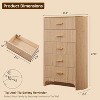 5 Drawer Tall Dresser for Bedroom, 47.8"" Tall Drawers with Gold Handles, Curved Profile, Wood Storage Dressers Organizer for Living Room - 3 of 4