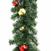Aghana Digitals 16ft Green PVC Christmas Garland with 450 Lifelike Branches, 32 Gold/Red Baubles - - 3 of 4