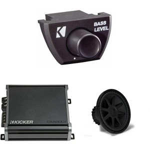 Kicker 44CVX152 CompVX 15" Sub, Dual 2-Ohm & 46CXA8001 Amplifier w/ Bass Knob Bundle - 1 of 4