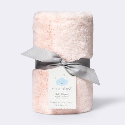 Solid Satin Edge Plush Blanket - Cloud Island&#8482; Pink