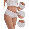 INSPIRE CHIC Women's Lace Trim Ultra-Thin Mid Rise Hipsters Elastic Lightweight Breathable Briefs - 3 of 4