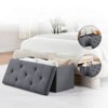 FONTOI Foldable Storage Ottomans, Ottoman Foot Rest, Storage Chest for Living Room Bedroom Entryway, Gray, 15"*15"*30.3" - 4 of 4