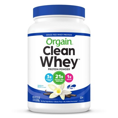 Orgain Clean Whey Grass-Fed Protein Powder - Vanilla Bean - 29.12oz