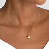Dainty 14K Gold Plated Heart Choker: Simple Small Pendant Necklace for Women, Trendy Luxury Gift - 2 of 4