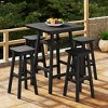 WestinTrends Malibu All Weather Hdpe Outdoor Patio Bar Height Dining Set (5-Piece) - 2 of 4