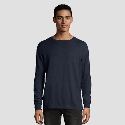 Hanes 1901 Men's Long Sleeve T-Shirt - Slate S