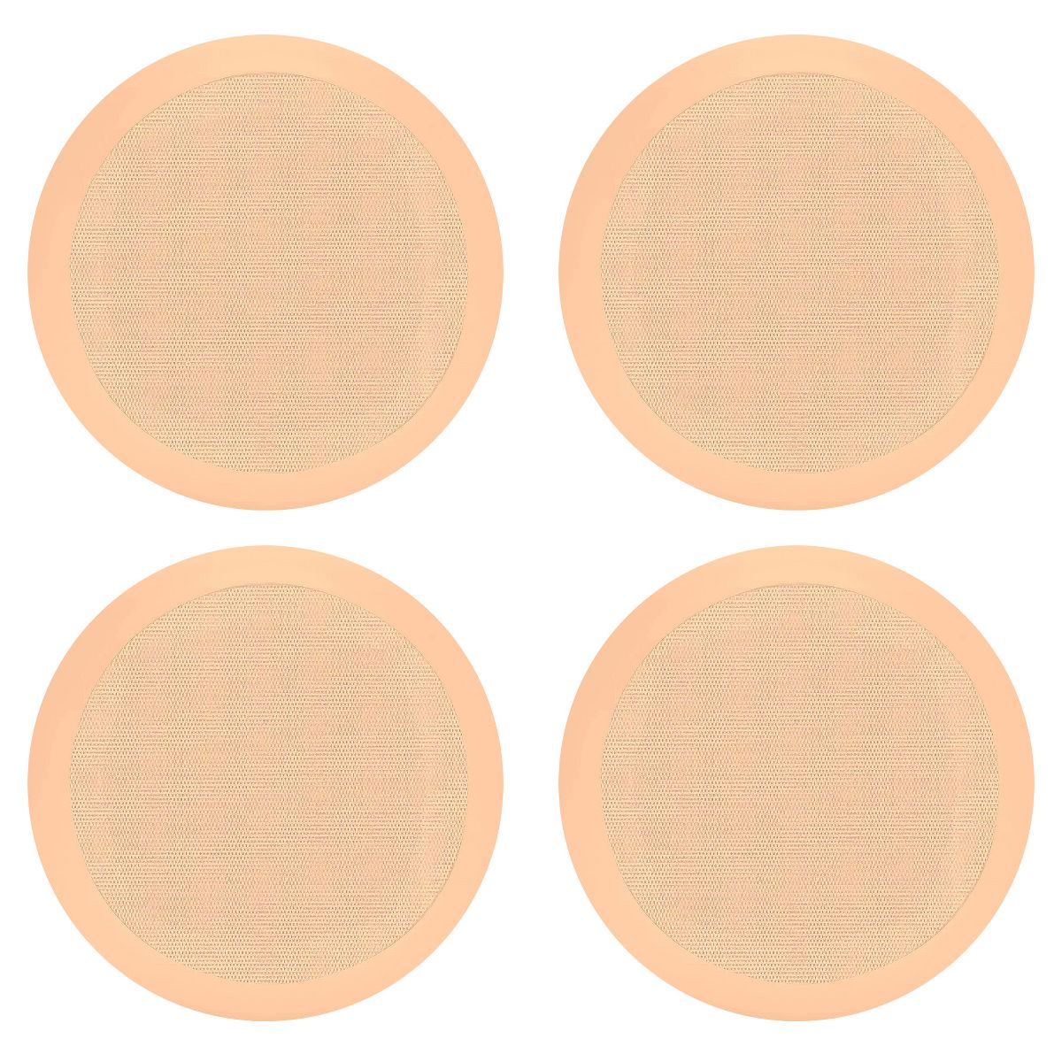 Pyle PDIC Series 250W 8" Round Flush Mount In Wall/In Ceiling Speakers for Home Audio Sound System, 2 Pair, Tan