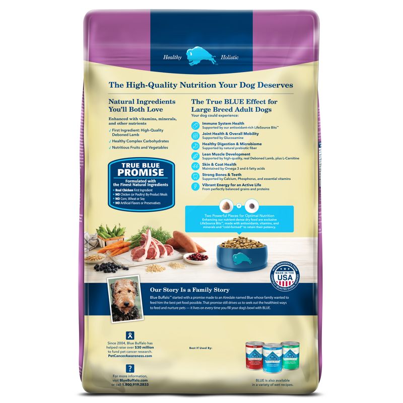 Blue Buffalo Life Protection Lamb &#38; Brown Rice Recipe Large Breed Adult Dry Dog Food - 30lbs, 3 of 14
