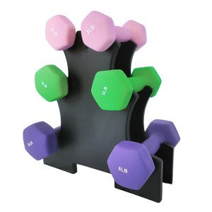 Dumbbell Weights Set for Home Gym, PVC Coated Dumbbell Hand Weights - 1 of 4