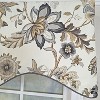 RLF Home 100% Cotton Zanzibar Cornice With Poly/Cotton Ivory lining Rod Pocket Valance 50" x 17" Gray - 4 of 4