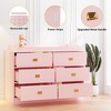 Dresser for Bedroom with 6 Drawers, Wide Chest of Drawers with Changing Table Top - 4 of 4